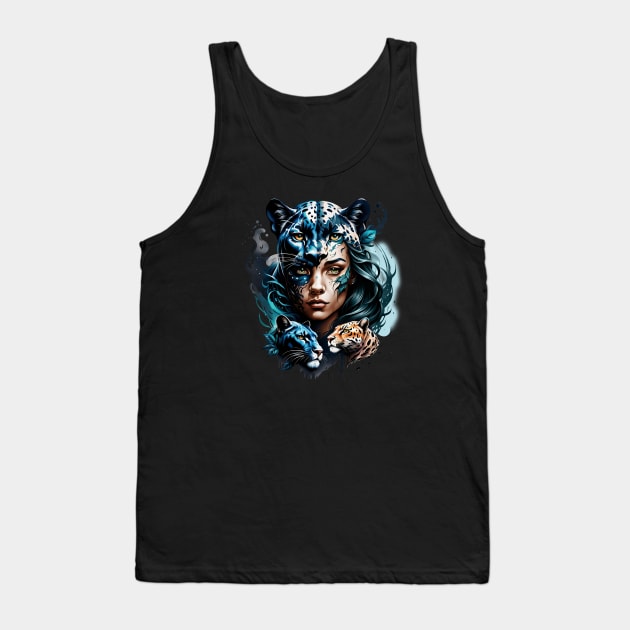 Wonderful hybrid of a woman and a panther Tank Top by Nicky2342